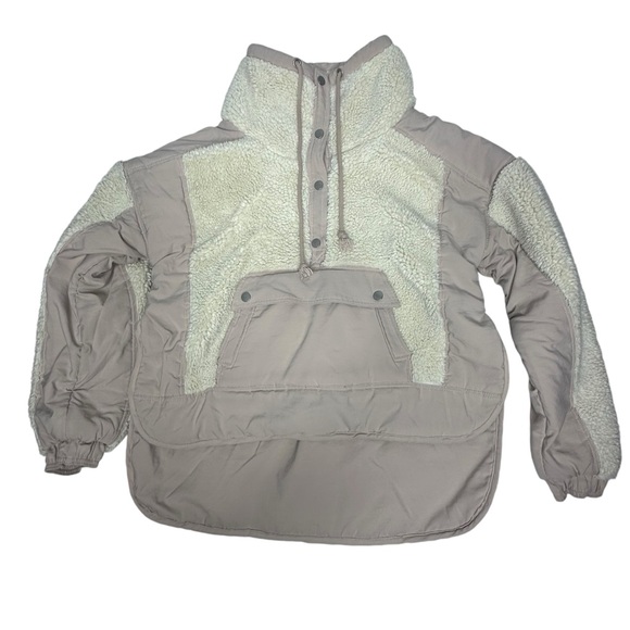 FINAL Last DAY Anthropologie Daily Practice Cream Long Sleeve Sherpa Jacket s - Picture 9 of 14